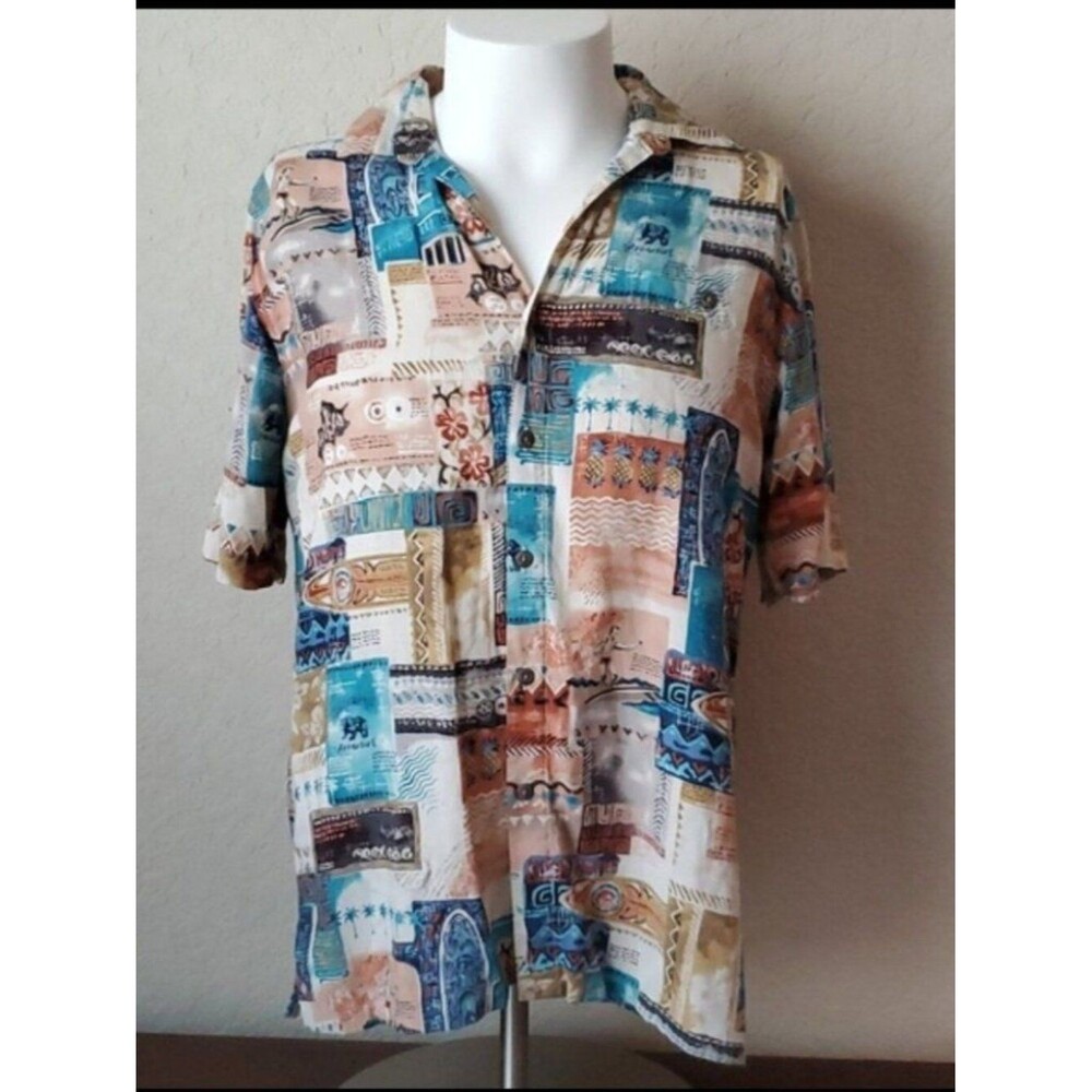 Batik Bay Men's Tropical Hawaiian Camp Shirt - Multicolor Rayon (Size M)